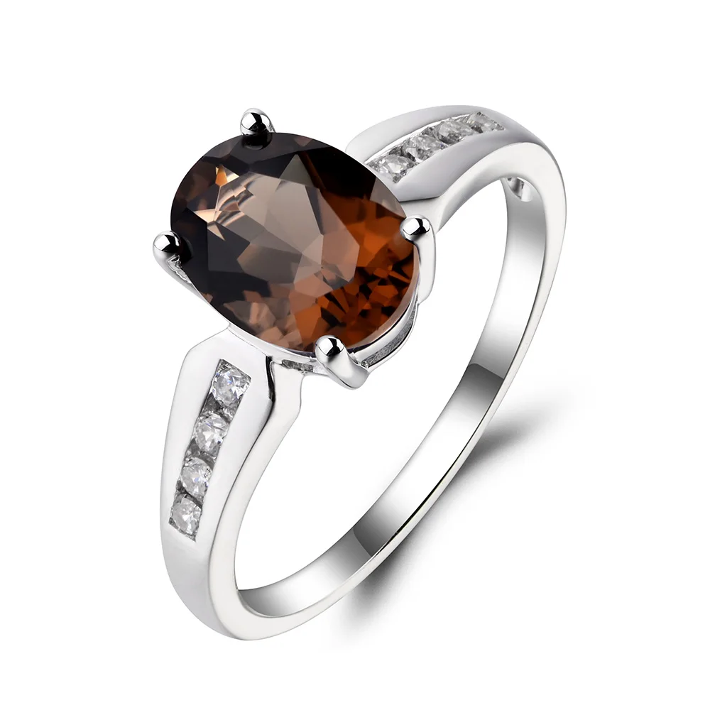 Женское кольцо с коричневым драгоценным камнем | Украшения и аксессуары