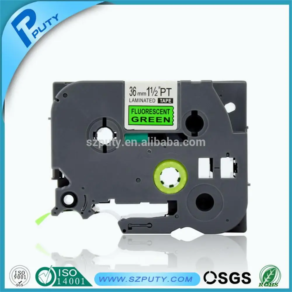 5 шт. TZe-D61 TZeD61 TZe D61 TZD61 36 мм ламинированный черный на гриппе. Зеленый совместимый P-touch принтер этикеток для принтер этикеток