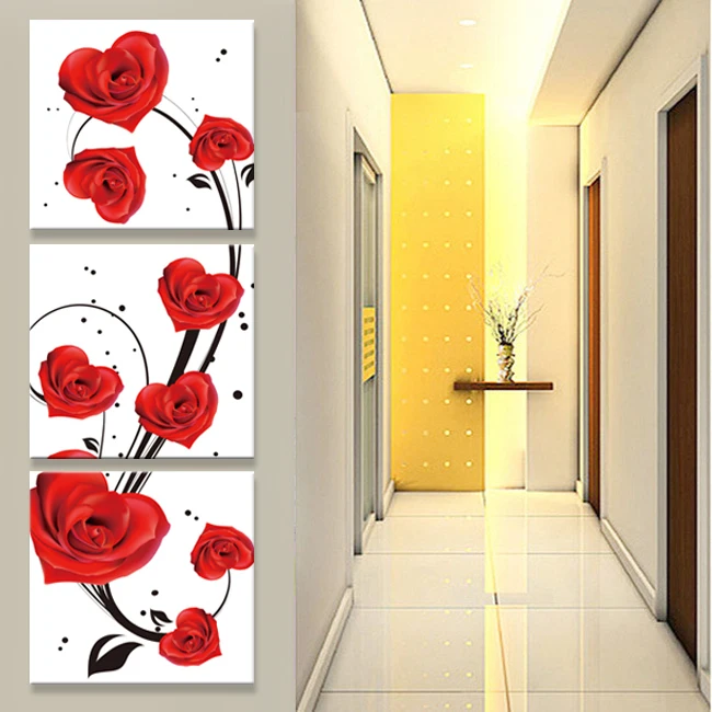 

Modern Art Flowers Corridor canvas oil painting living room pictures on the wall Modular pictures Print cuadros decoracion