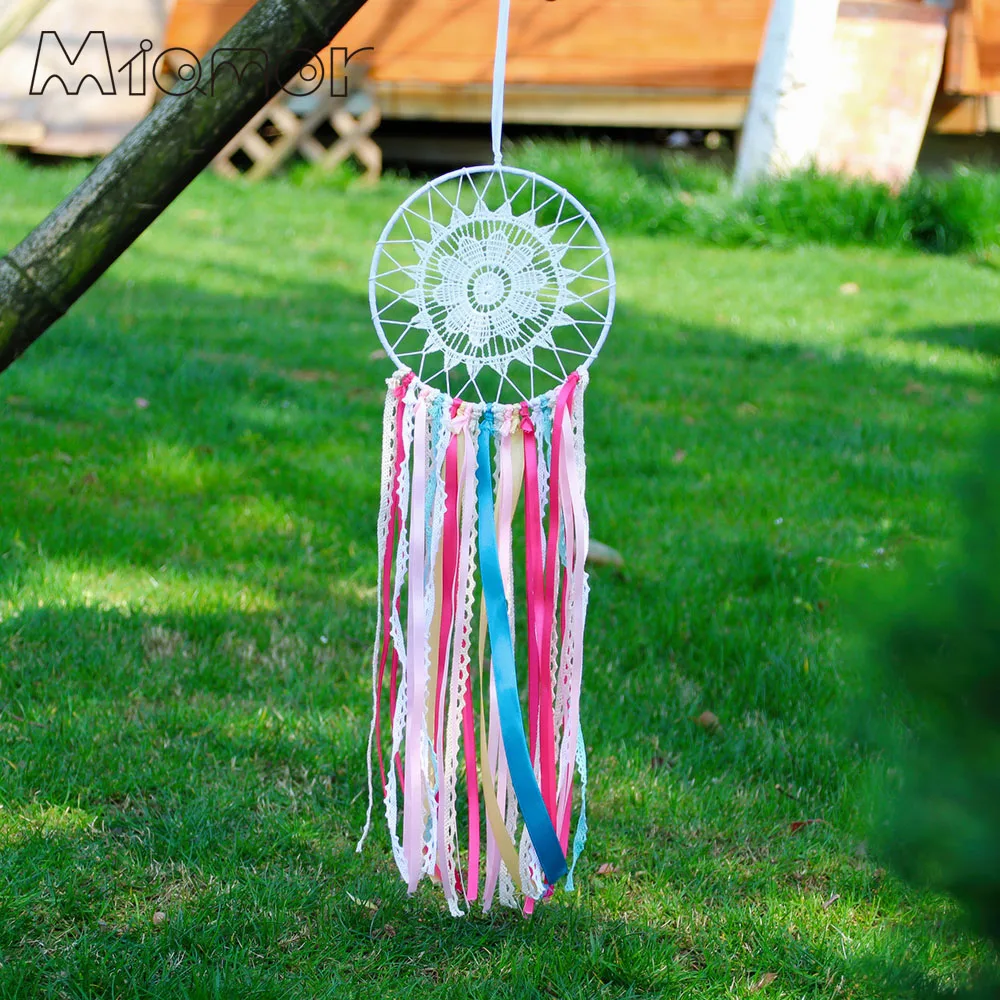 

MIAMOR Nordic Colorful Lace Dreamcatcher Nursery School Kids Room Decoration Wedding & Home Wall Decor Accessories Gift Amor039