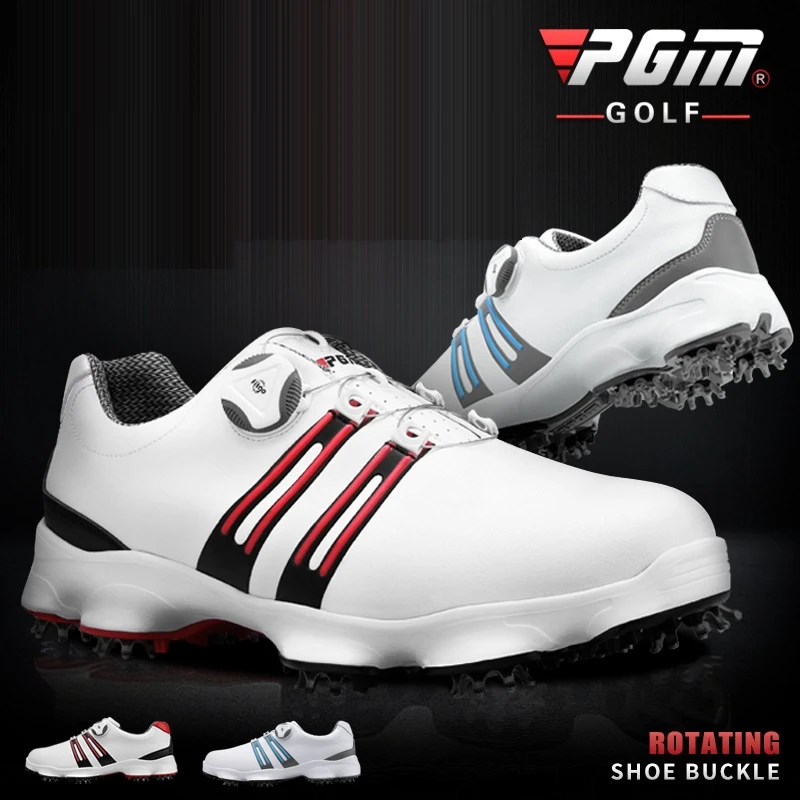 

Men Professional Automatic Knob Golf Shoes Man Waterproof Trainers Sneakers Anti-Skid Spiked Athletic Training Sport Shoes D0471