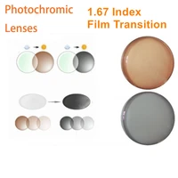 1 67 index prescription photochromic lenses transition grey brown lenses for myopiahyperopia anti glare sunglasses lens o167