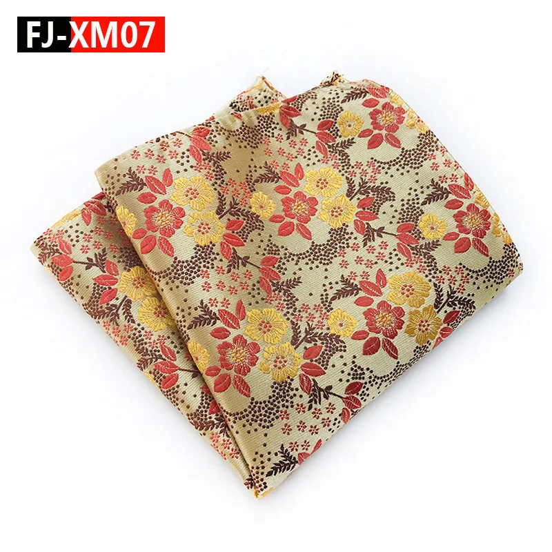 FJ-XM07 25*25 см мужские деловые костюмы карманные квадратные носовые платки для свадьбы Модные клетчатые носовые платки мужские карманные полотенца рождественский подарок - Цвет: FJ-XM07