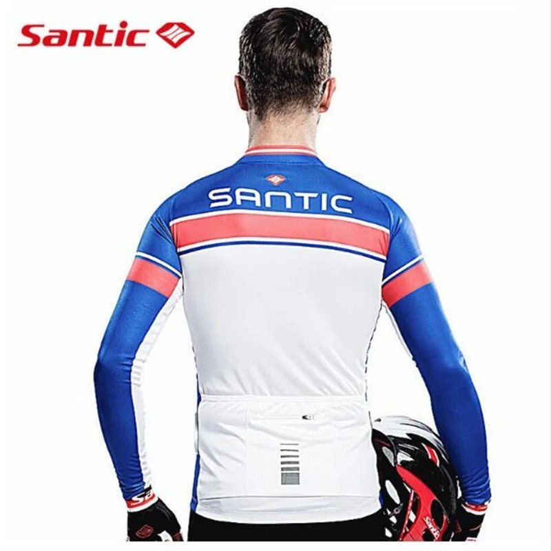 Santic Велоспорт Джерси с длинным рукавом Для мужчин анти-пот MTB bicycel Костюмы Ropa Ciclista