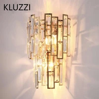 luxury design gold crystal wall sconce e14 led wall lamp stainless wall lamp for living room bedroom bedside lamp
