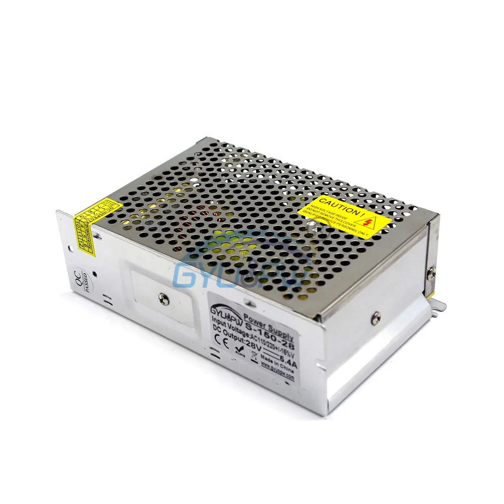 Одиночный выходной источник питания DC 28V 5.4A 150W Трансформатор 110V 220V AC к DC28V