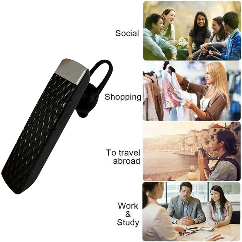 Портативный беспроводной смарт перевод Bluetooth наушники в ухо гарнитура бизнес