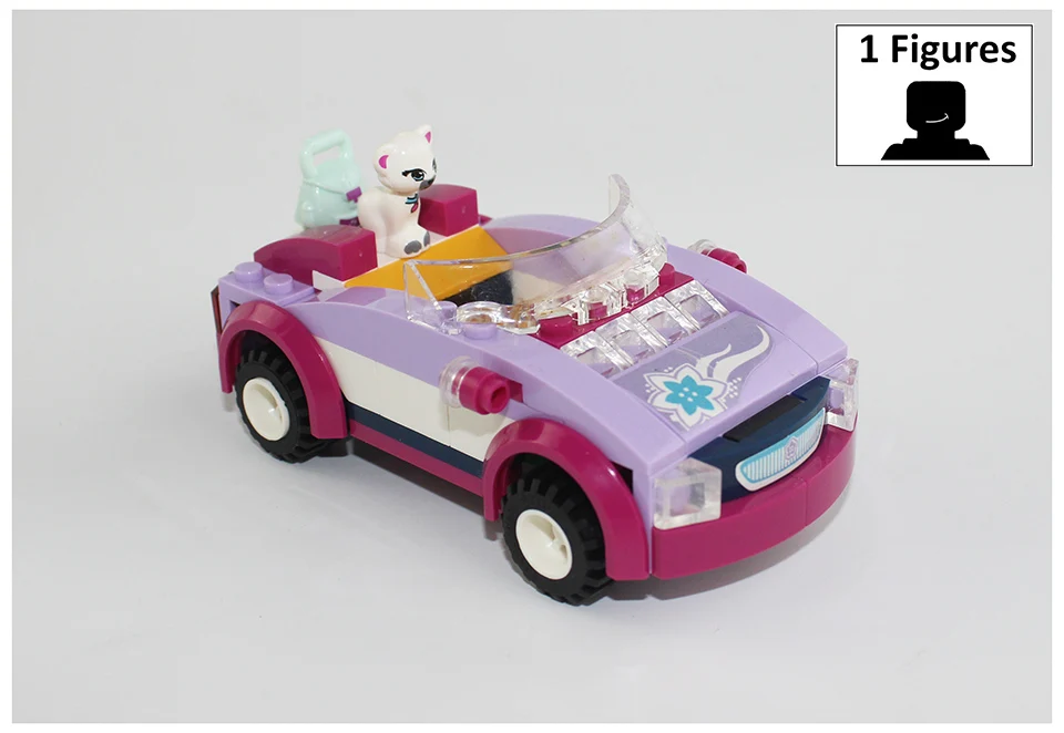 Бела 10154 Совместимость друзья Эммы спортивный автомобиль 41013 Building Block Emma Mia