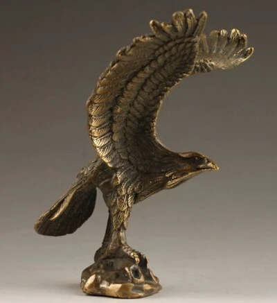 A Copper Hand art Artwork sculpture Home Furnishing Brass crafts Elaborate Collectable Handmade Old Vivid Eagle Statue | Дом и сад