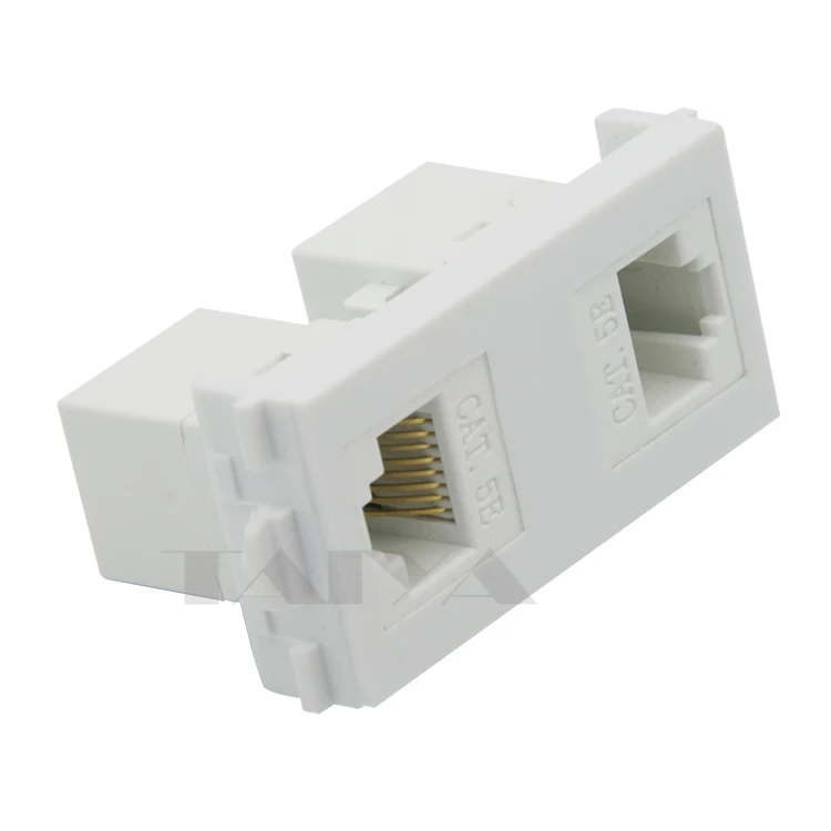 Настенный разъем RJ45 female с двумя портами|wall plate|wall connectorwall plate connector |