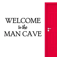 Welcome To The Man Cave Wall Sticker Mans Room Bar Pub Wall Art Stickers Vinyl Mural Living Room TV Background Wall Decor H384