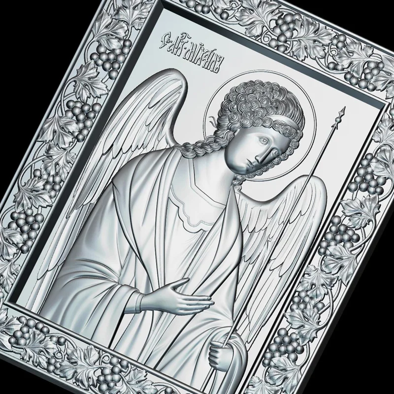 3d модель Archangel Michael St. для ЧПУ формы STL религия рельефная роутер 3 осевой гравер