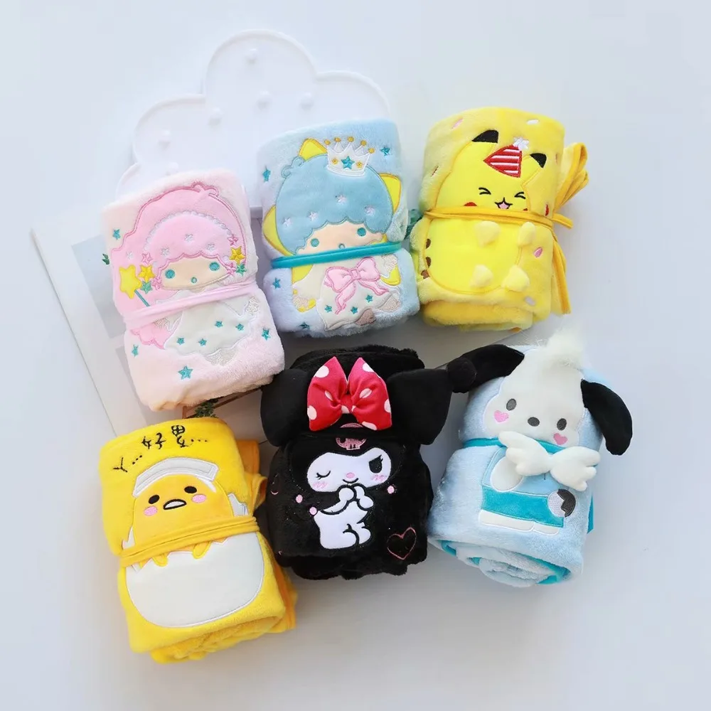 Мультфильм Пикачу Gudetama собака Rolling одеяло мягкая подушка плюшевое теплое одеяло подарок на день рождения Рождество#1030