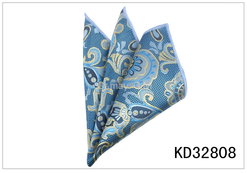 KD32808 Мода Пейсли Карманный квадратный цветочный платок для костюмов 23 см* 23 см носовой платок для мужчин и женщин Брендовые костюмы карманные полотенца носовой платок - Цвет: KD32808