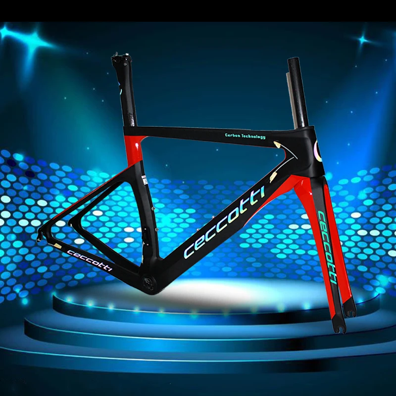 cettotti DIY Colors or Logo carbon road frame:carbon Frame+Seatpost+Fork+Clamp+Headset free shipping | Спорт и развлечения