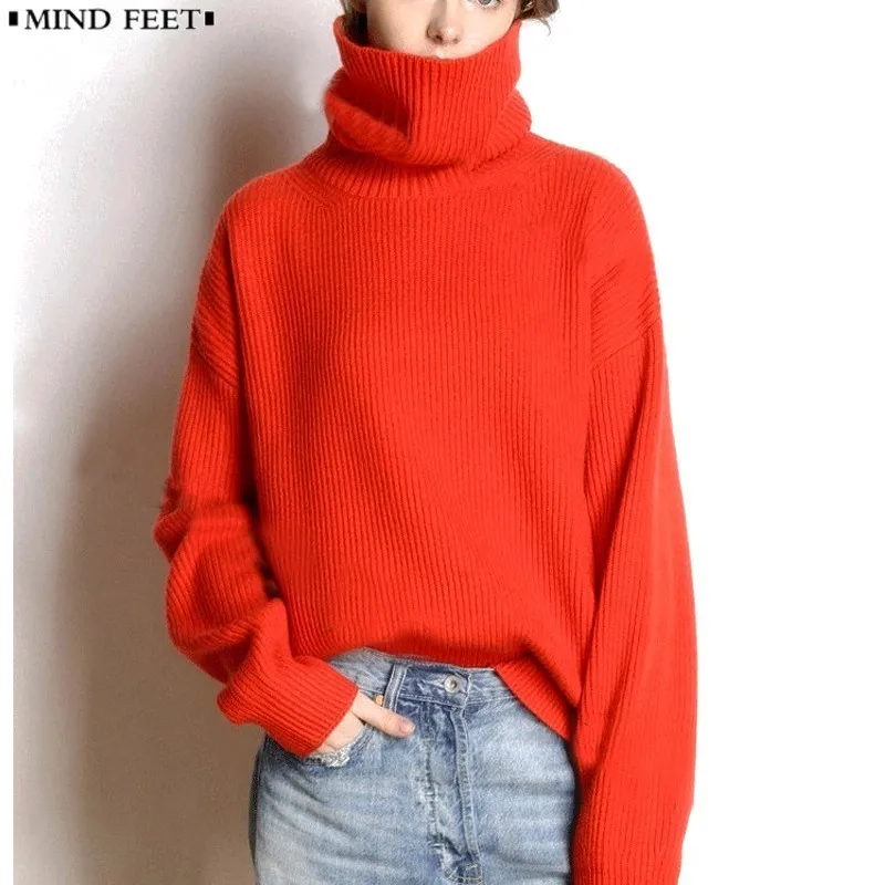 Женский свитер из кроличьей шерсти MIND FEET Модный женский пуловер с длинным