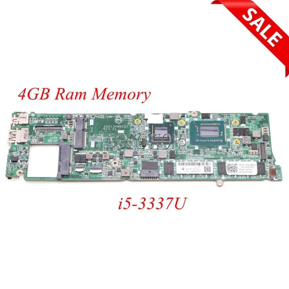Материнская плата NOKOTION CN 01TTM0 1TTM0 для ноутбука dell XPS 13 L322X DAD13AMBCD1 i5 3337U 1 8 ГГц 4 Гб ОЗУ