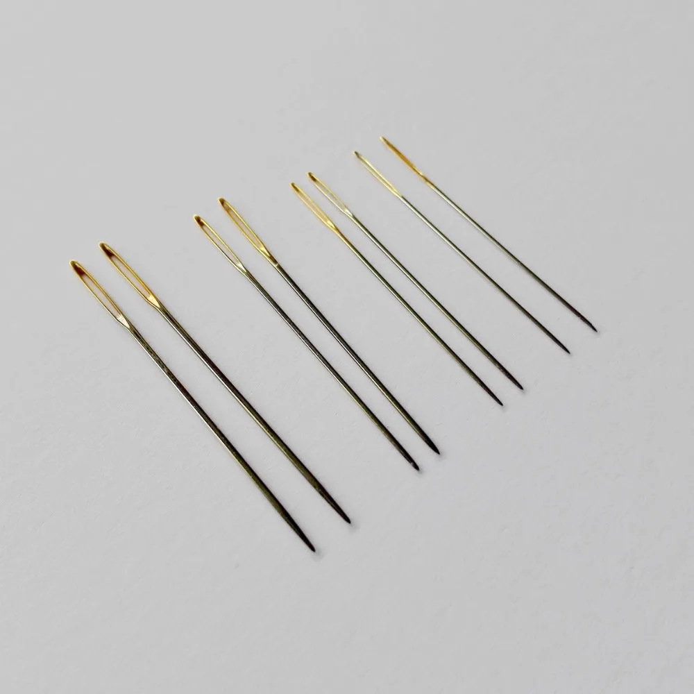 

10pcs/lot #26 #24 #22 # 28 golden tail Needles for aida 9ct 11ct 14ct 18ct fabric cross stitch blunt embroider DIY needlework 2