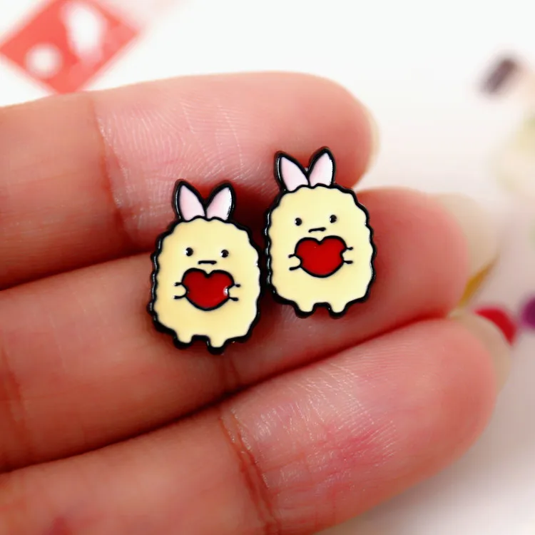 2 шт./пара с любимыми персонажами из мультфильмов мини sumikko gurashi фигурку металлические серьги для девочек Подарки