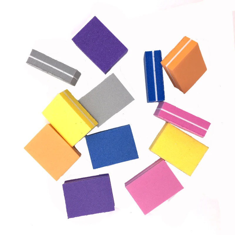 20 шт./лот разноцветная пилка для ногтей губка наждачная бумага 100/180 лак лайм