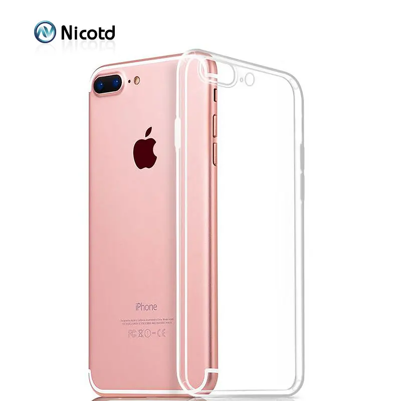 Clear Ультратонкий Мягкий Прозрачный чехол из ТПУ для iPhone X, 6, 6 S, 5, 5S, se, прозрачный силиконовый чехол для iPhone 7, 8, 6, 6s Plus, чехол для телефона - Цвет: Clear
