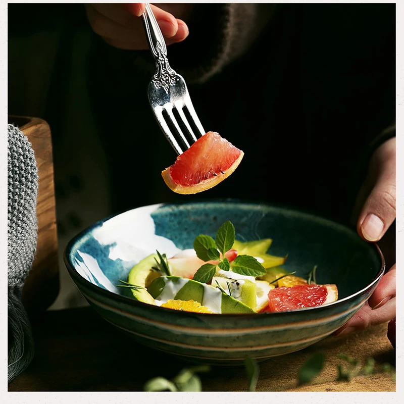 6 8 дюймов креативная миска для салата керамическая подглазурная супа лапша