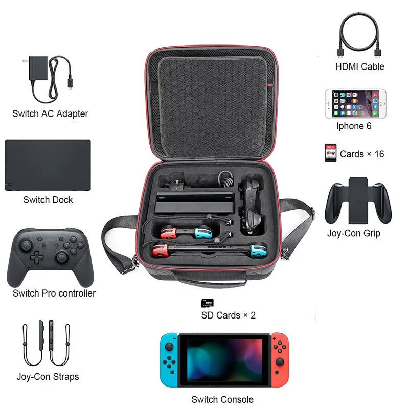 Чехол-книжка Smatree для Nintendo Switch Жесткая Сумка подходит контроллера NS NAND Pro/Ultimate Edition