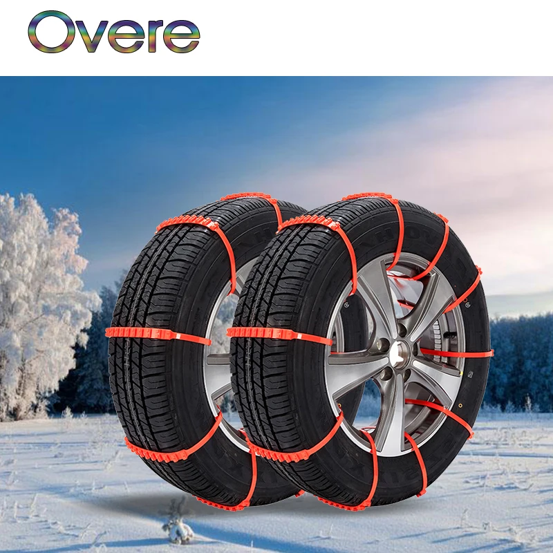 

Overe Car Mini Plastic Winter Tyres wheels Snow Chains For Fiat Punto Volkswagen VW Polo Passat B7 B8 Golf 5 6 7 Touran Tiguan