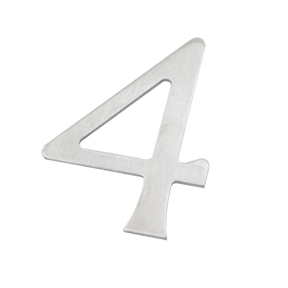 Цифровой Дверной дом номер 4 # Нержавеющая сталь 75 мм высота дверная табличка