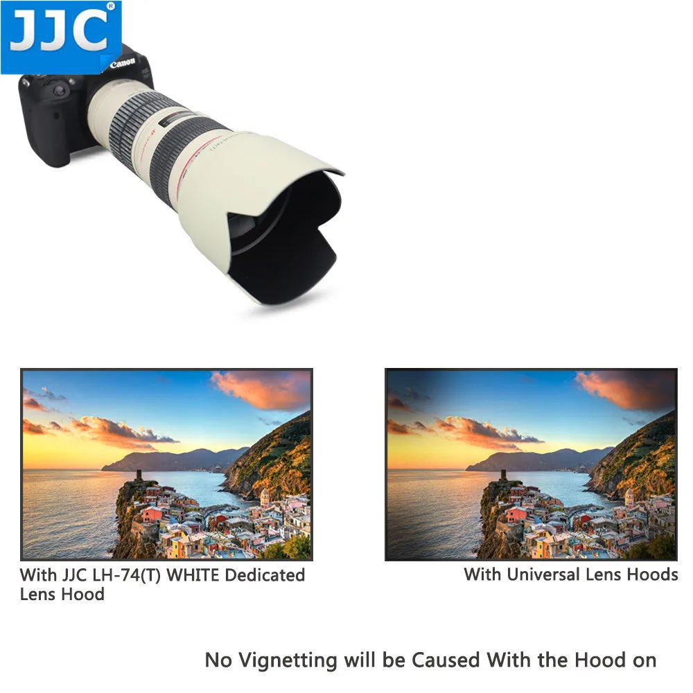 JJC байонетная бленда для CANON EF 70-200 мм f/4L IS USM/EF 70-200 мм f/4L USM Замена ET-74 заменяет ET-74