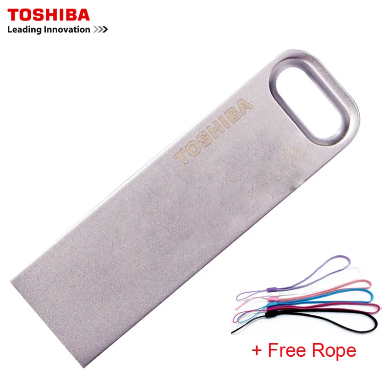 TOSHIBA USB3.0 U363 USB флеш-накопитель 128 Гб 64 ГБ 32 ГБ металлический водонепроницаемый флеш-накопитель кольцо для ключей ручка драйвер устройство для хранения U диск - Цвет: Серый