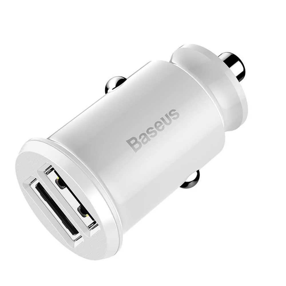 Мини Автомобильное зарядное устройство, 2 USB порта, прикуриватель, адаптер питания, быстрая зарядка, автомобильное стильное зарядное устройство для iPhone/3,98