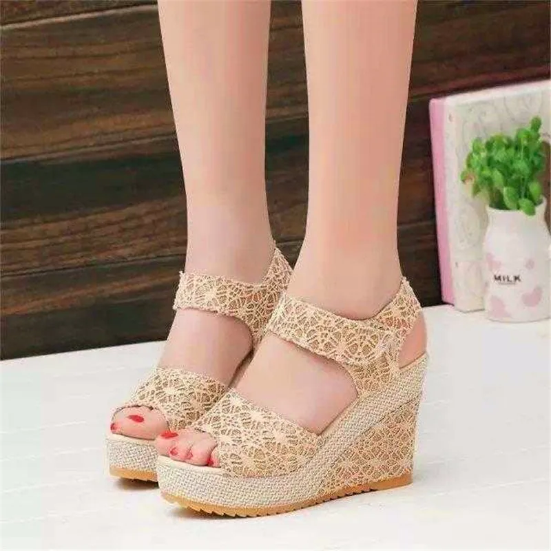 Sandalias Mujer/женские сандалии Летние женские босоножки на танкетке Шлепанцы
