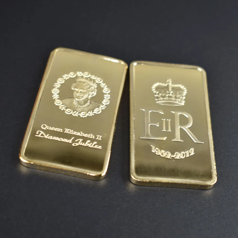Памятная монета Queen Elizabeth II из чистого золота металлическая для