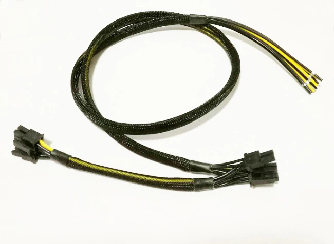 5 шт./лот двойной PCI E 8pin(6pin + 2pin) PC видеокарта DIY Кабель питания Шнур серии 18AWG цепь с