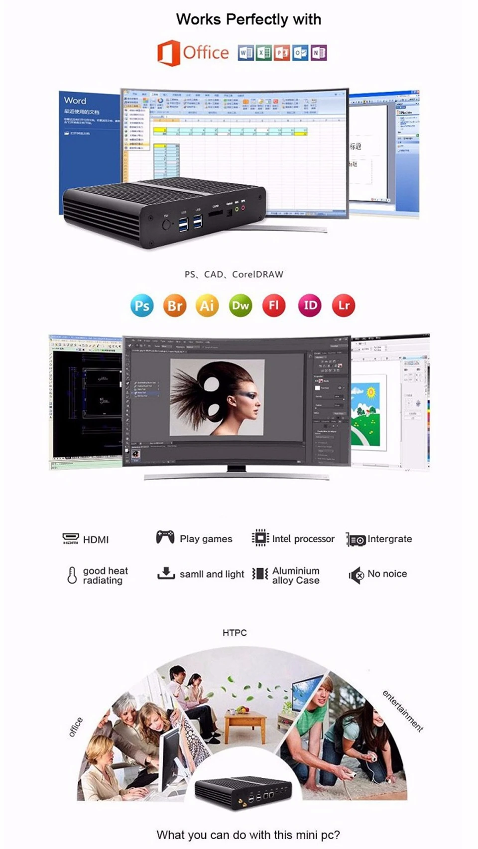 Лучшие персональные Мини ПК Intel Core i7 5500u 2 HDMI 2-RJ45 Lan Мини Персональный компьютер усовершенствованной технологии Windows10 коммерческих Офис micro компьютер 4 К HTPC WiFi