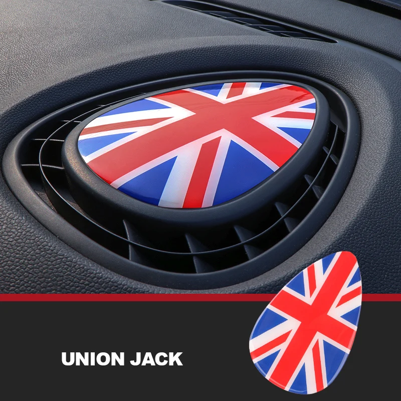 union jack Юнион Джек центр воздуха на выходе 3D Специальный защитный чехол наклейка для MINI COOPER F54 F55 F56 Clubman интерьерные аксессуары - Название цвета: union jack