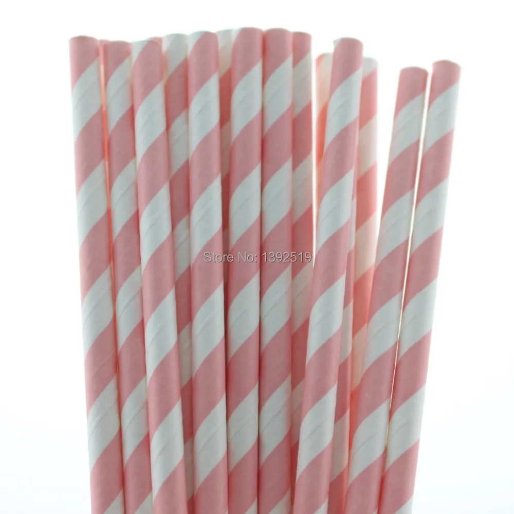 Небольшой заказ 200 шт милые детские розовые бумажные соломинки для питья|straws