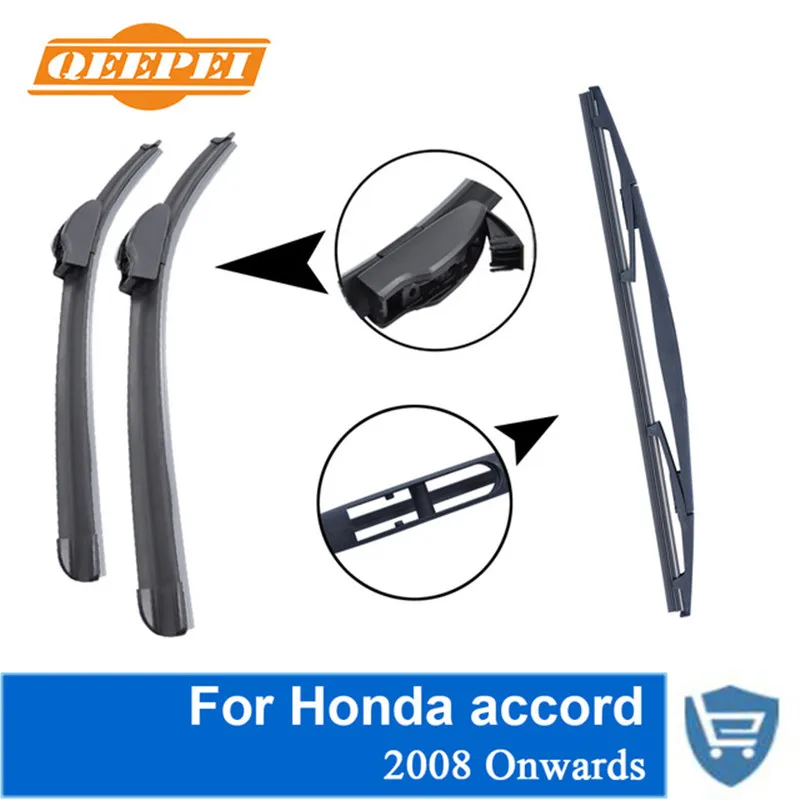 QEEPEI Передняя и задняя Щетка стеклоочистителя без рычага для Honda accord 2008 года