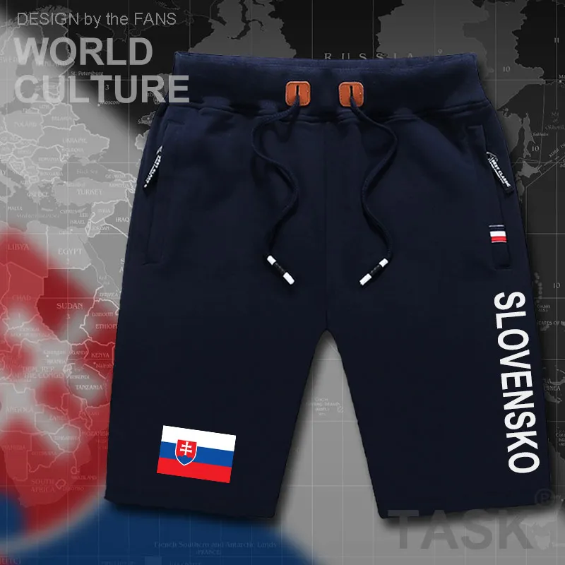 Мужские спортивные шорты с флагом на молнии и карманом | Мужская одежда