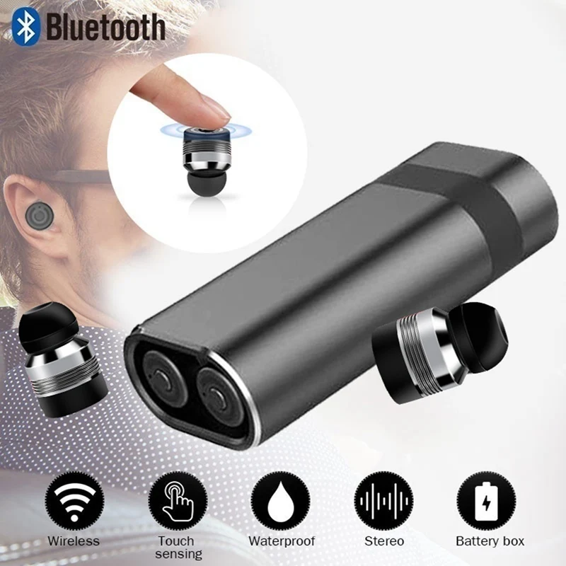 VTIN мини беспроводные Bluetooth 5,0 наушники с шумоподавлением HiFi стерео водонепроницаемые наушники с микрофоном портативная зарядная коробка