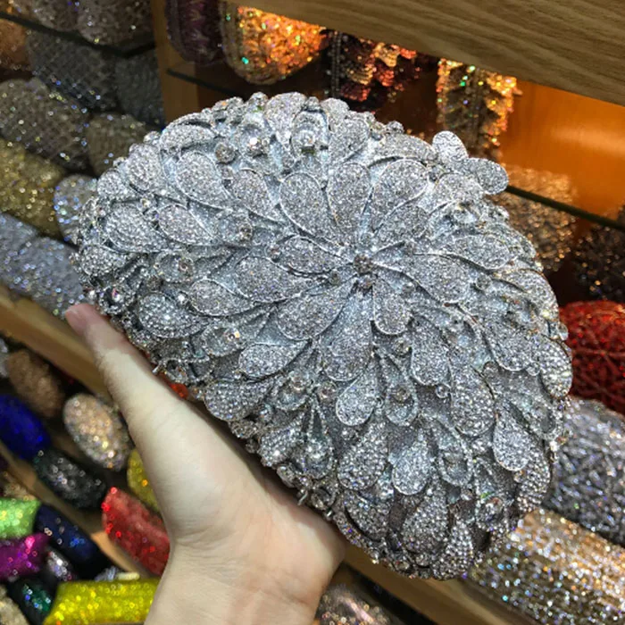 Женский вечерний кошелек Красного/шампанского/серебристого/черного/золотого