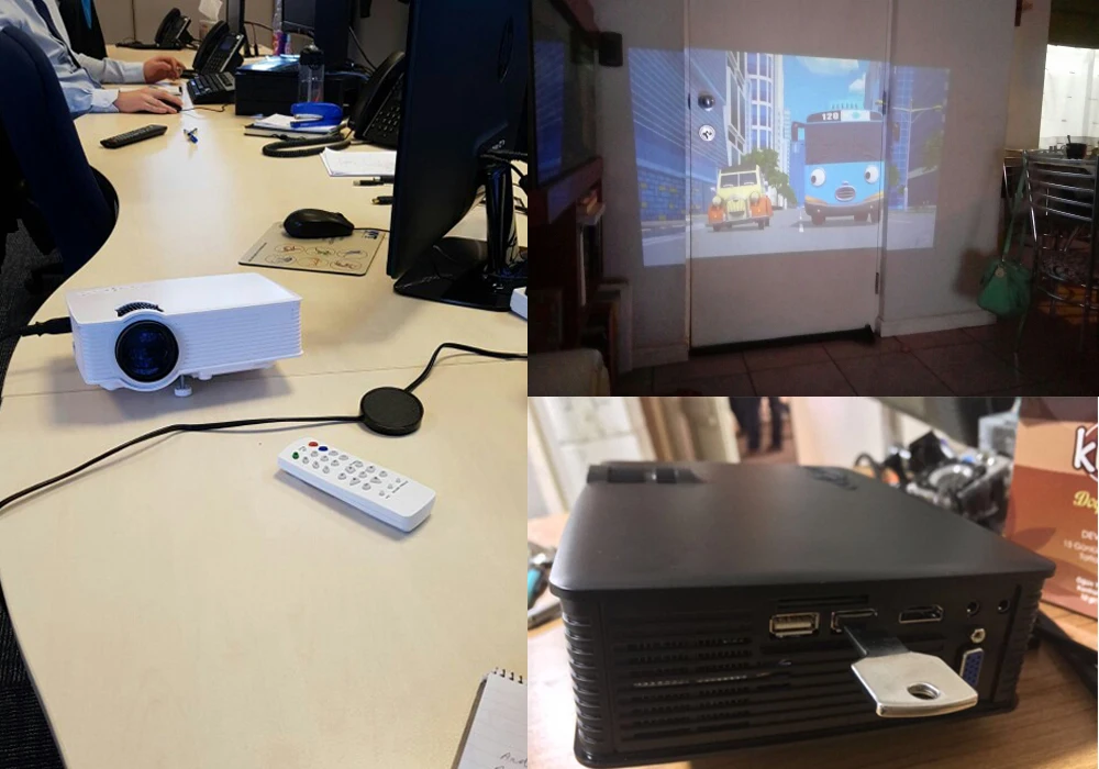 Excelvan GP9 EHD09 мини светодиодный проектор 800x480 пикселей Поддержка 1080P 1800 люмен Домашний кинотеатр HDMI/USB/SD/AV/3,5 мм GP-9 проектор