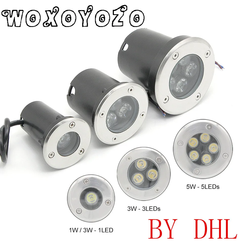 10pcs 1W 3W 5W LED Underground Light IP65 Waterproof 85-265V Outdoor Buried Lamp Bulb for Ground Garden Flood Yard Landscape