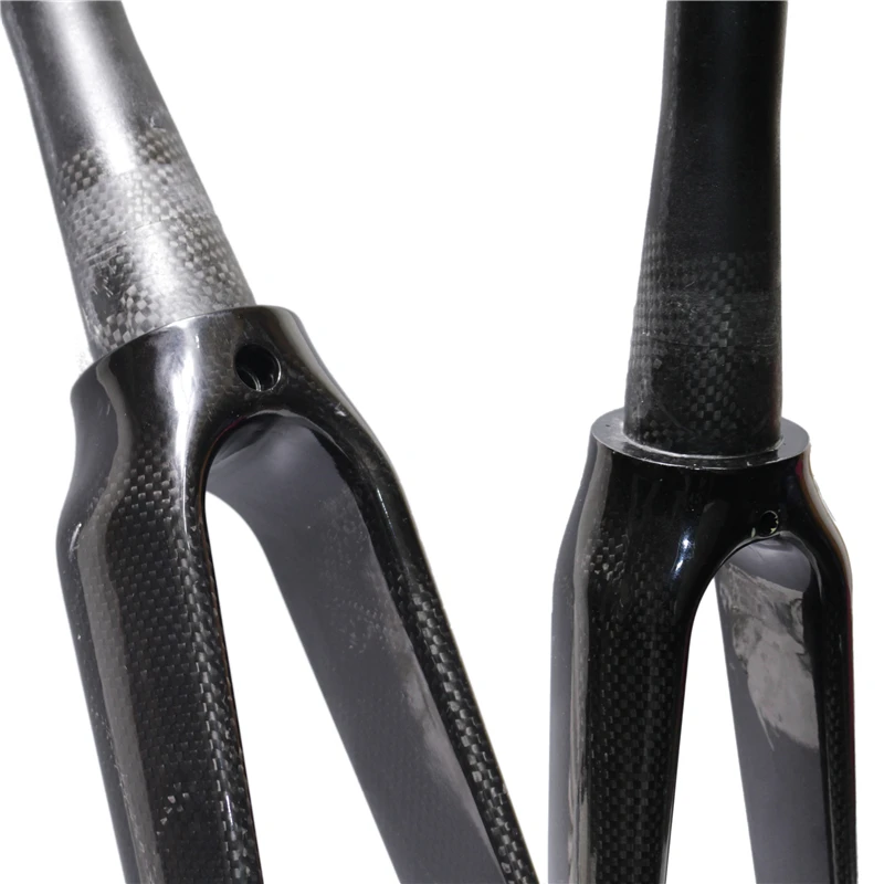 Коническая полностью карбоновая велосипедная передняя вилка 700C углеродная