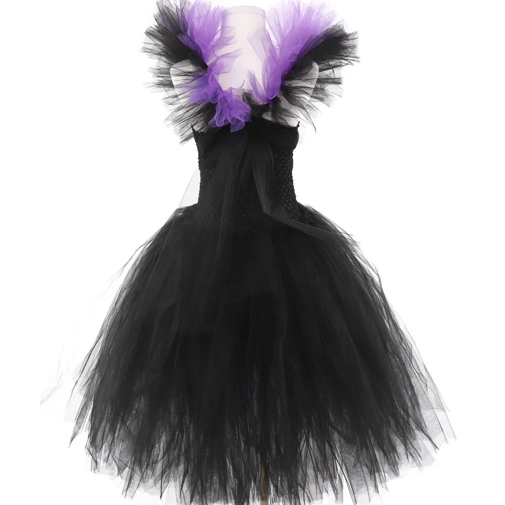 POSH DREAM Малефисента королевы Платье-пачка для девочек Детский костюм на Хеллоуин