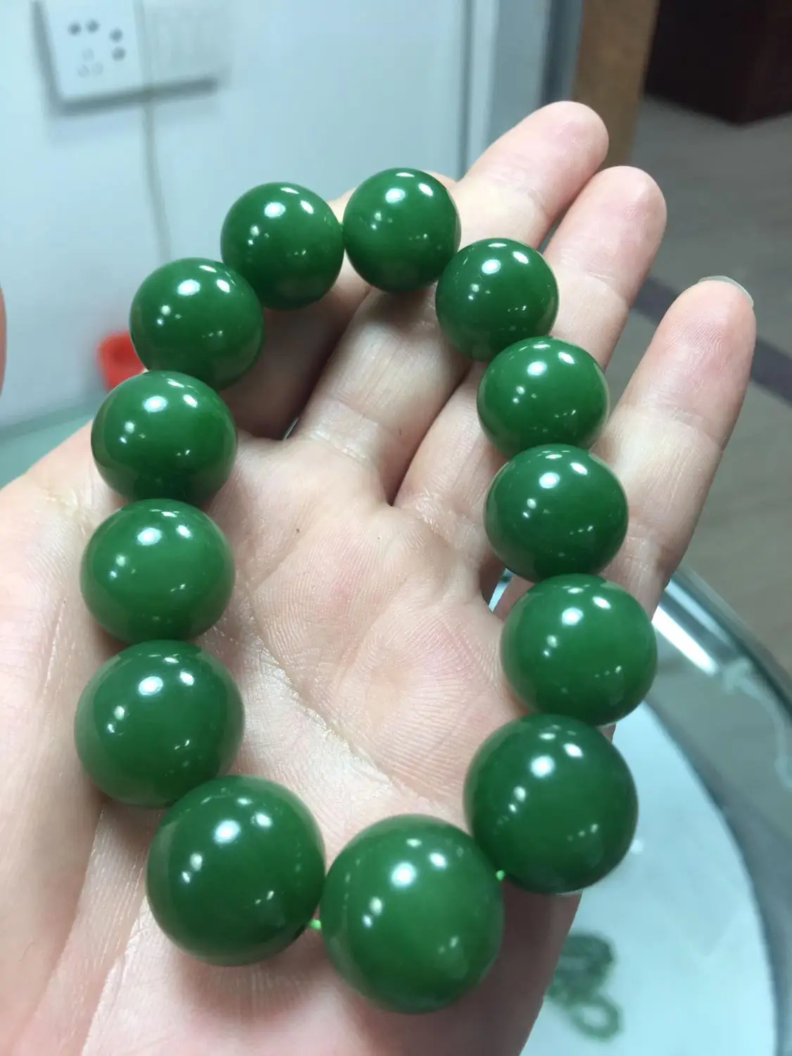 Натуральный WADA jasper 1 7 большой ручной шнурок 17 cl браслет четки Будды Бусины 13 мм