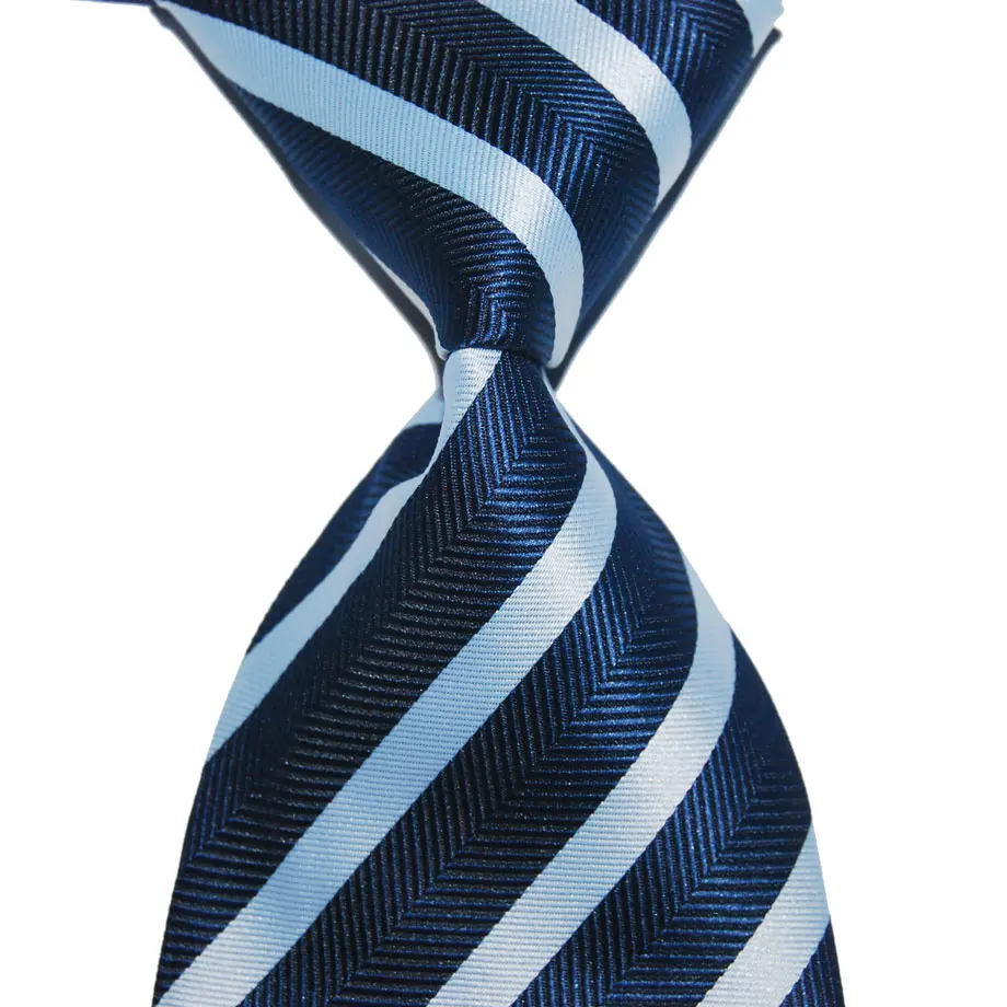 Corbata azul marino de 10cm de ancho para hombre, corbata de seda de punto, tejido Jacquard, ropa Formal para hombre, traje de negocios, boda, fiesta, navidad