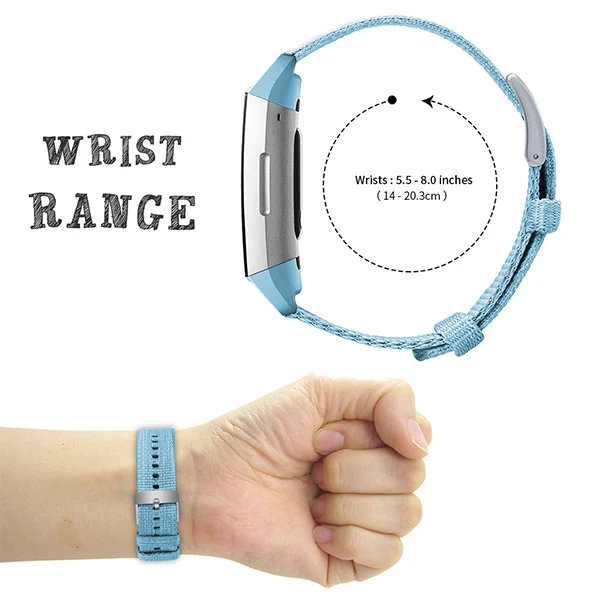 Fitbit Charge 3 Charge3 pulsera inteligente de repuesto correa de reloj de lona de nailon джинсовый hombres mujeres ремешок для умных часов
