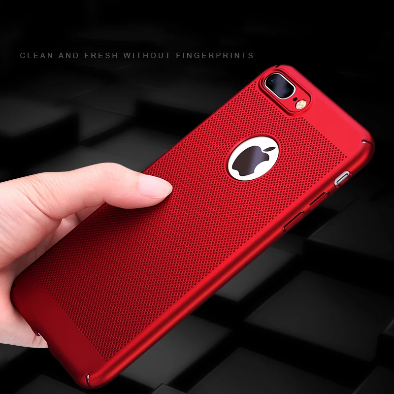iPngve Heat dissipation Design Anti-knock Case For iPhone 7 Plus 6 6S Phone Bag Hard PC Coque Fundas |